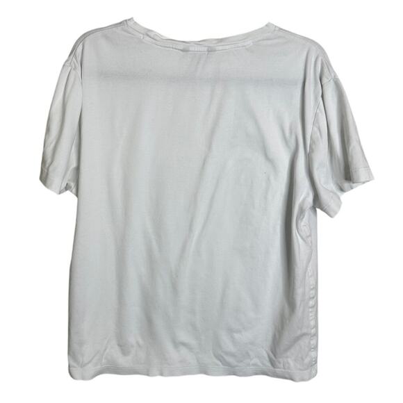 Banana Republic 100% Cotton White Crew Neck Short Sleeve Tee Casual Breathable M - Picture 2 of 8